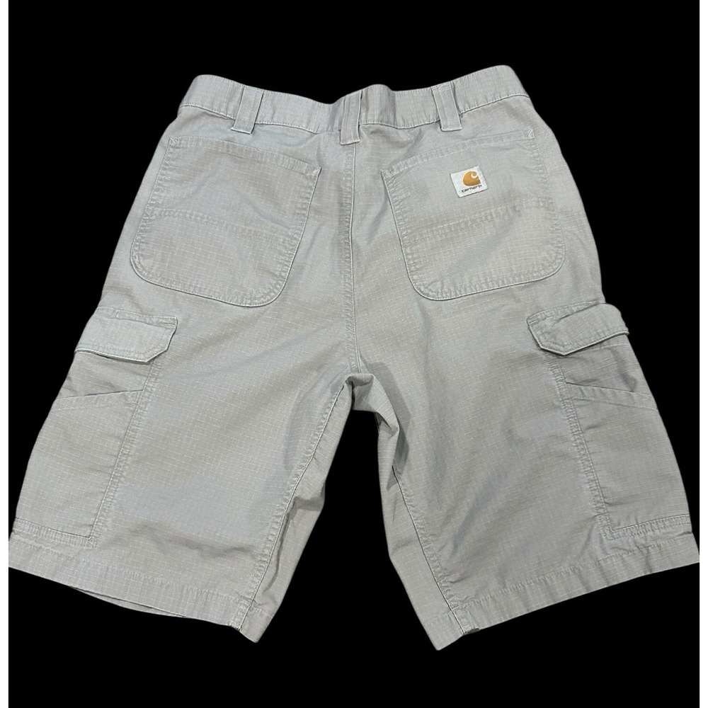 Carhartt Force Broxton Cargo Short Mens 34 Gray Relaxed Fit Ripstop Fabric - Picture 2 of 10